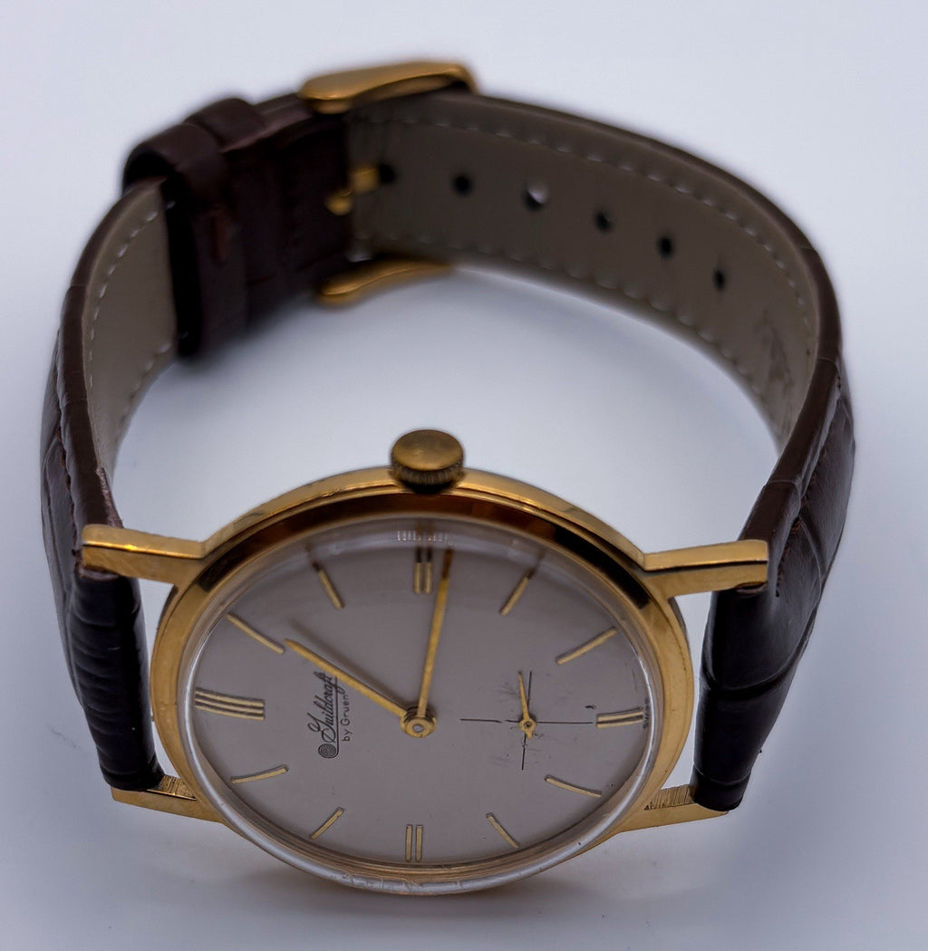 Vintage Guildcraft by Gruen 17 Jewels Mechanical Manual Wind Dress Mens Watch