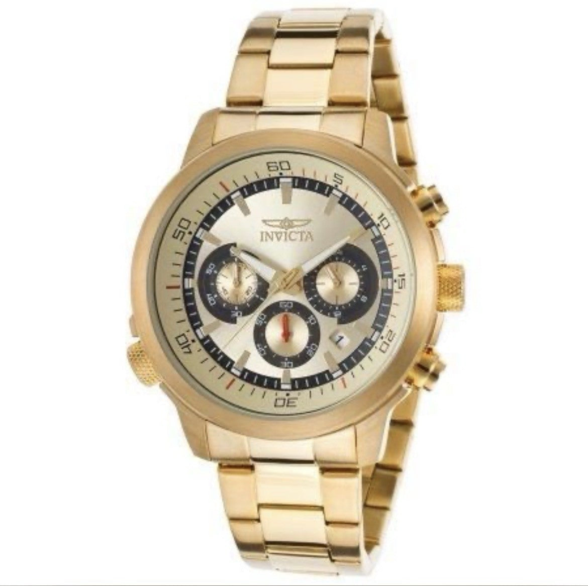 Invicta Men’s 19240 Specialty Chronograph 18K Gold Plated Stainless Steel Watch