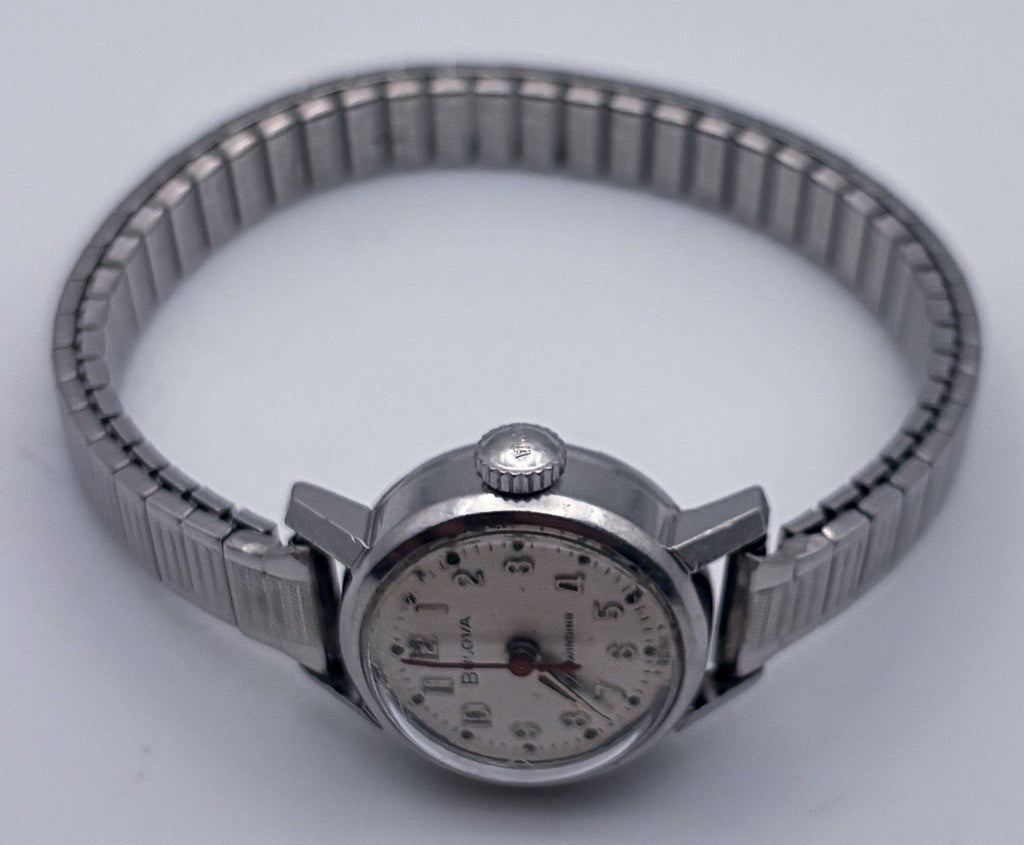 Vintage Bulova 1965 Automatic Ladies Watch M5 6CMAC 17J Stainless Steel Runs