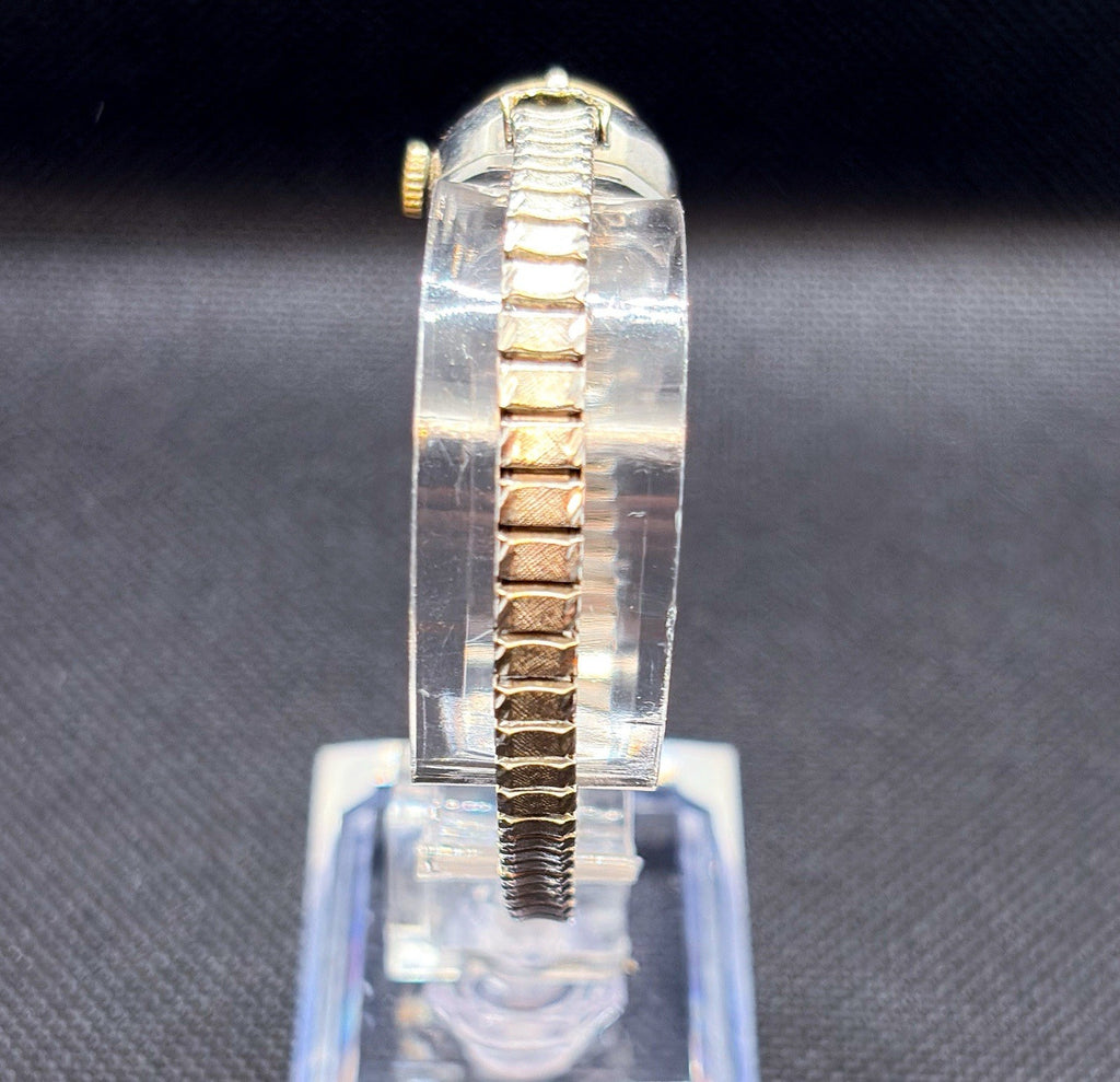 Vintage 1960 Elgin Ladies Cocktail Watch 17J Manual Hand Wind 10K RGP Bezel 3614
