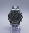 Michael Kors MK-1038 Silver Runway Chronograph Watch - Excellent/Working 6"