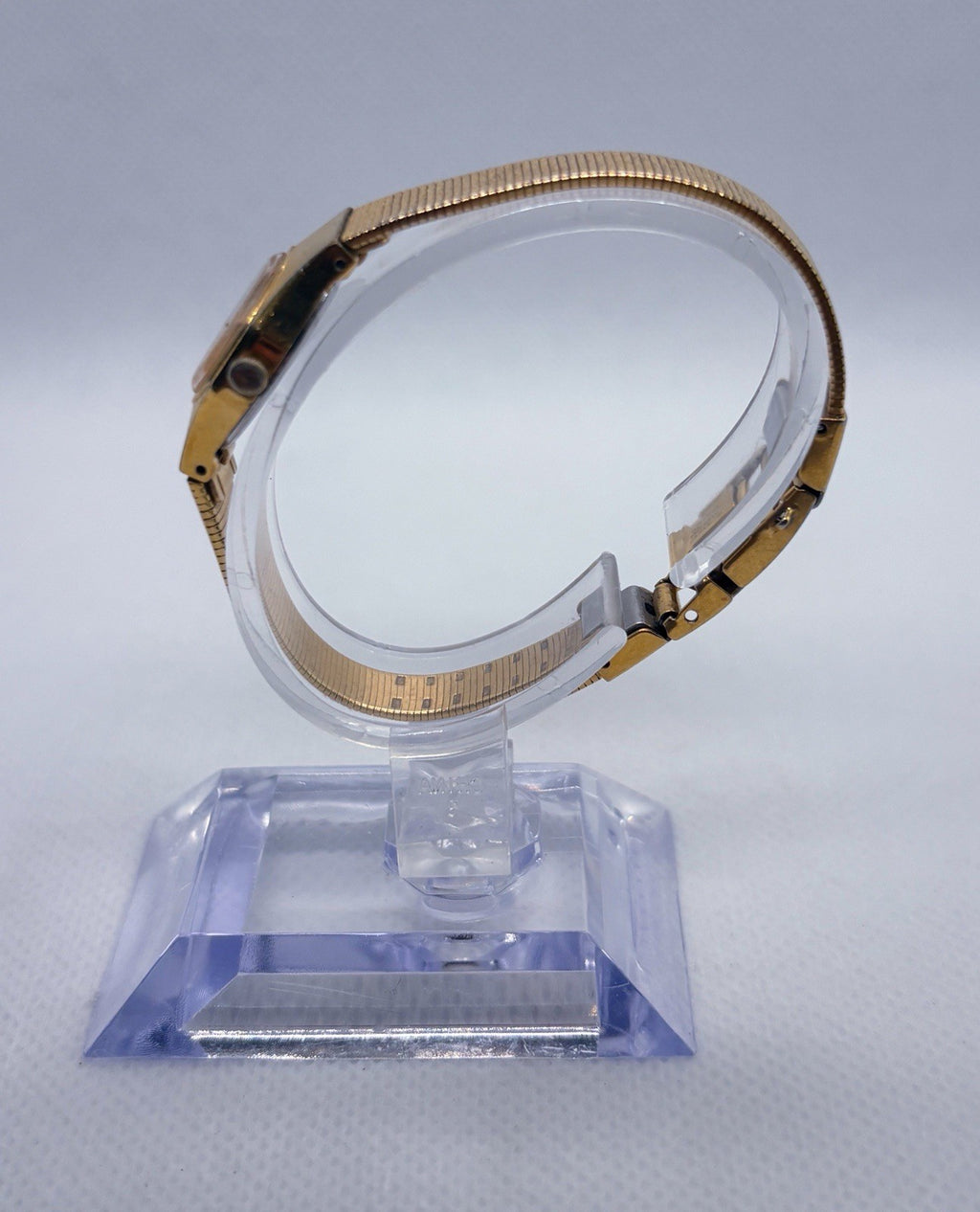 Vintage Seiko Quartz Ladies Watch Gold Tone Octagon 16mm Textured Dial 2C20-6519