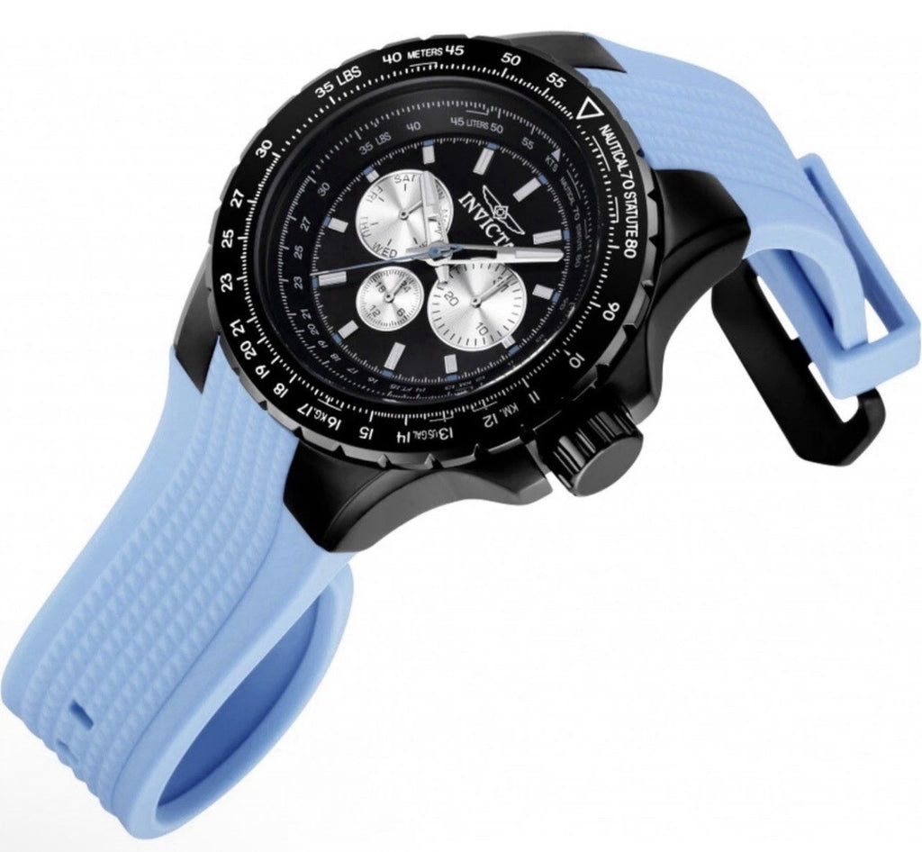 Invicta Aviator Skyshock 50mm Chronograph Men’s Watch Blue Black 39305 New NIB