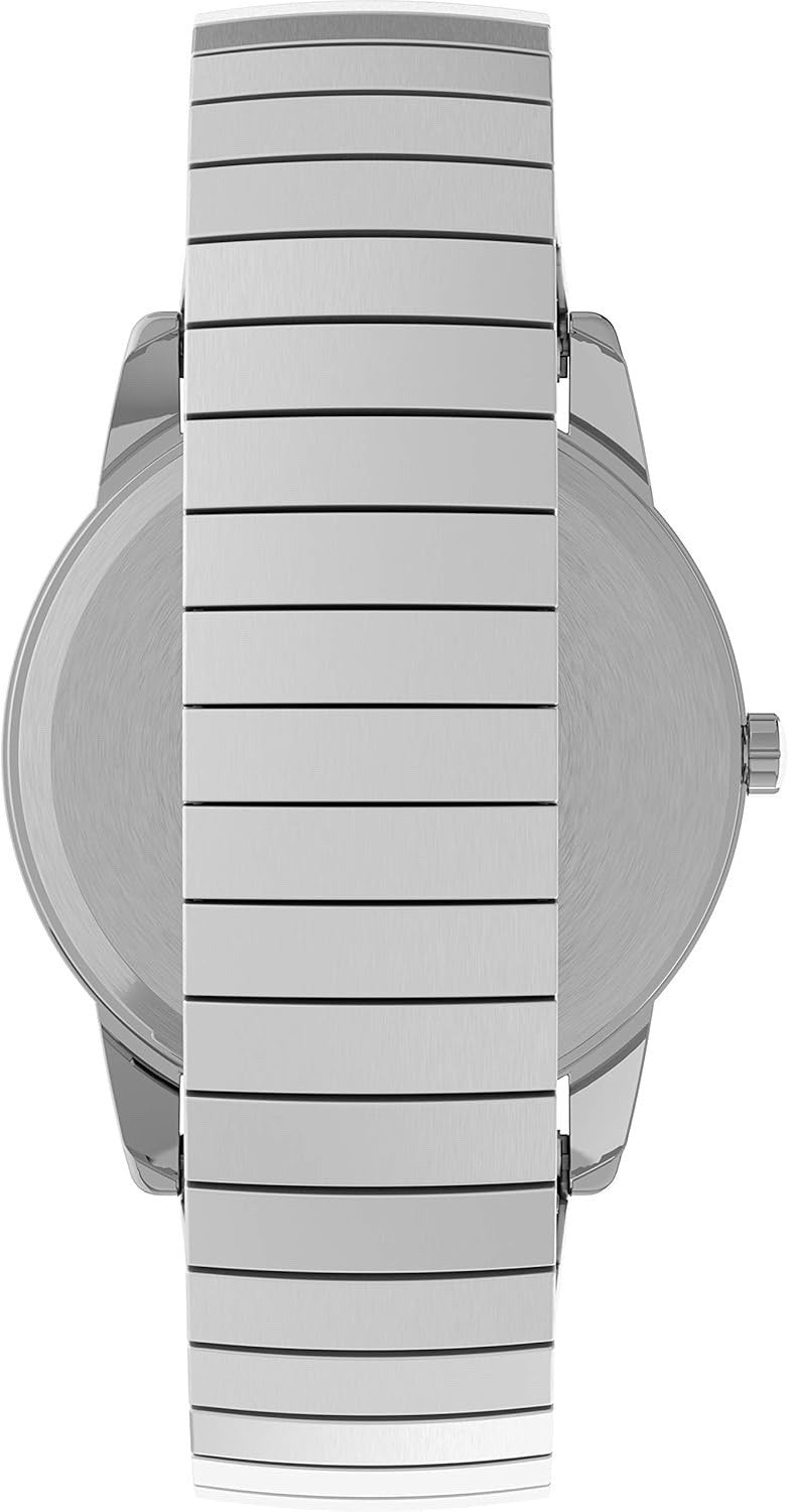 Timex Men's Easy Reader Watch 35mm Silver-Tone Steel Bracelet Plus Leather Band