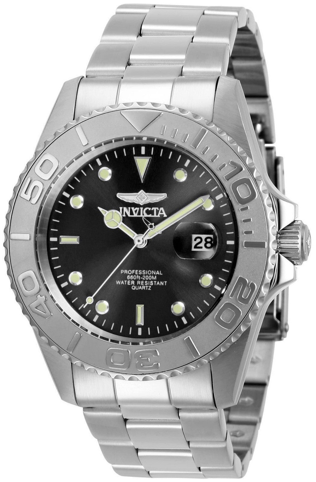 Invicta Pro Diver Men's Watch - Black Dial - 43mm - Stainless Steel Band 29944