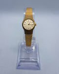 Vintage 1983 Seiko Quartz Ladies Watch Gold Tone 16mm Champagne Dial 2C20-0129