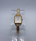 Vintage 1983 Seiko SGP Ladies Quartz Watch 5421-5120 Gold Tone Tank Stretch