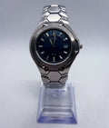 Citizen Eco-Drive E110-K16385 Blue Dial 37mm Hex Link SS Men's Watch 6.5” Wrist