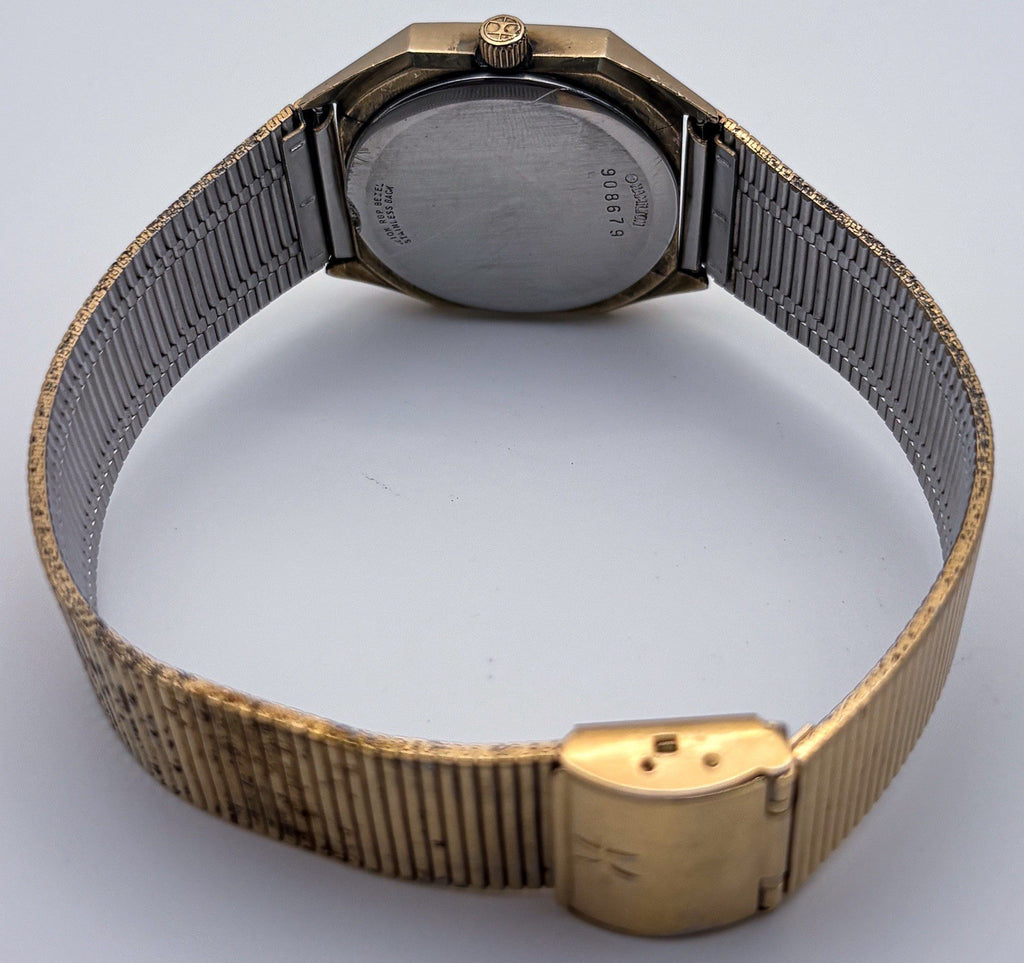 Vintage Hamilton 908679 Octagonal Watch 10K RGP Black Day Date Original Band