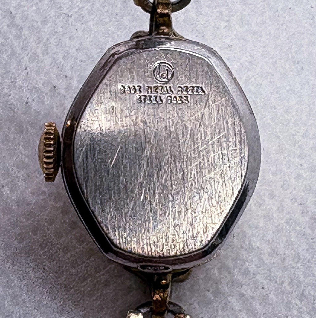 Vintage 1960s Waltham Ladies Cocktail Watch 17 Jewel Manual Wind 17mm Gold Tone