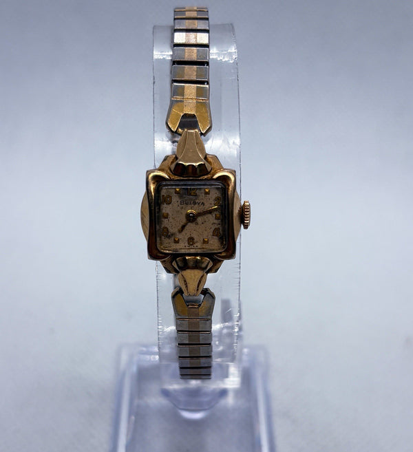 Vintage 1956 Bulova Cocktail Watch 10k RGP 17J Manual Wind 6BO Swiss Working