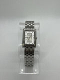 Timex Women T2N046 Fashion Silver Tone Rectangular Quartz Analog 21mm Watch 7"