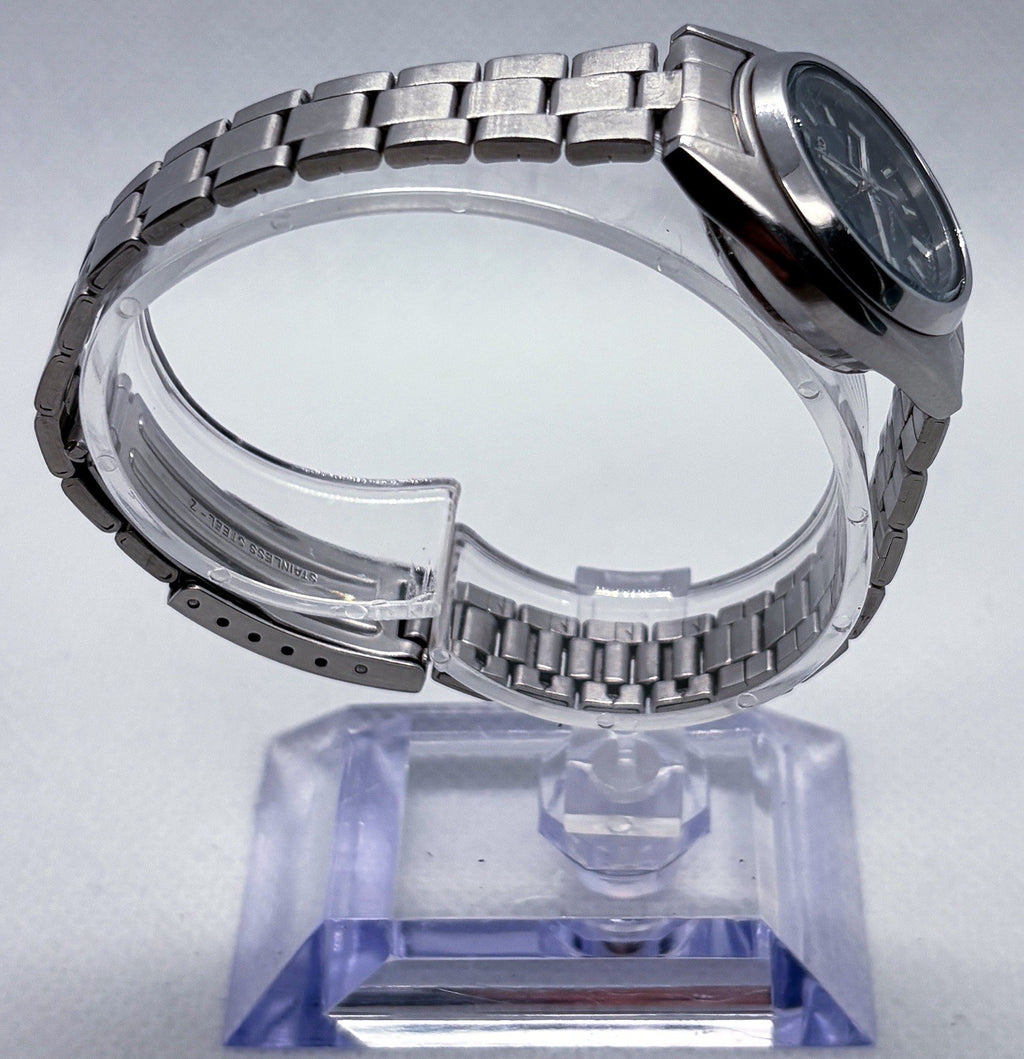 Vintage 1994 Seiko 5 Automatic Ladies Watch 4206-0420 Blue Dial 26mm - Working