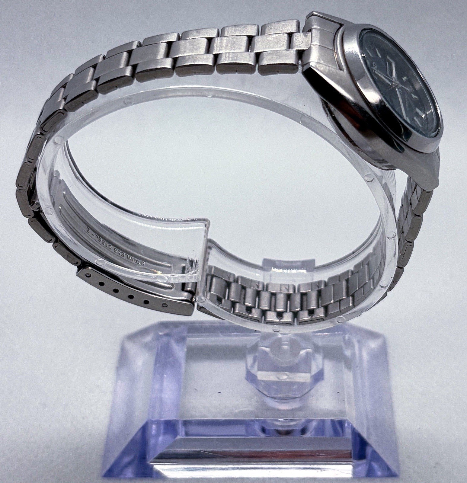 Vintage 1994 Seiko 5 Automatic Ladies Watch 4206-0420 Blue Dial 26mm - Working
