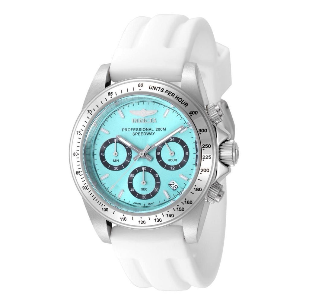 Invicta Speedway Montecarlo Men's Watch 39.5mm White Band Light Blue Dial 50489