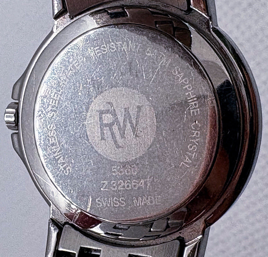 Vintage 1990s Raymond Weil Tango 5360 Swiss Quartz Steel Roman Date Ladies Watch