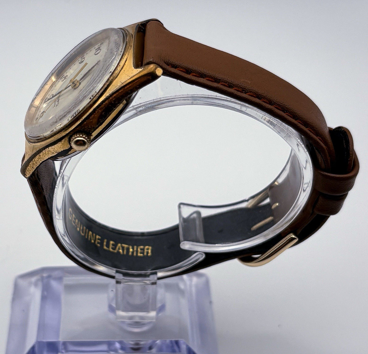 Hamilton 9058 Gold Quartz 34mm Swiss Mens Watch Cream Breguet Dial Date