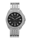 Elgin Men's Pave Link Analog Watch 248 Crystals 45mm Case Date Window FG170014