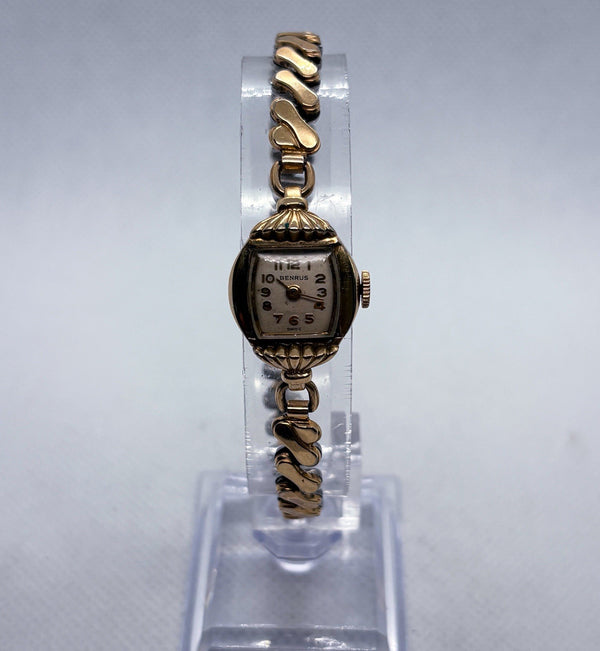 Vintage 1950s Benrus Cocktail Watch Model A1 17J Manual Wind 10k RGP Working