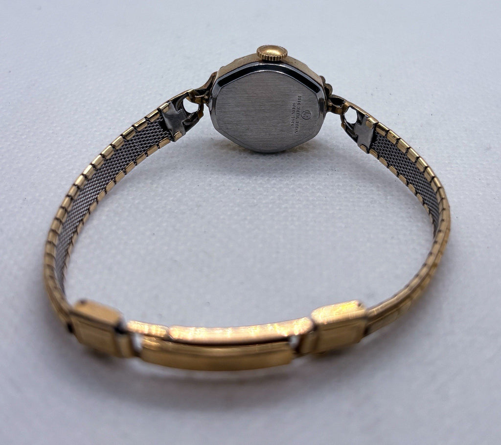 Vintage 1960s Waltham Ladies Cocktail Watch 17 Jewel Manual Wind 17mm Gold Tone
