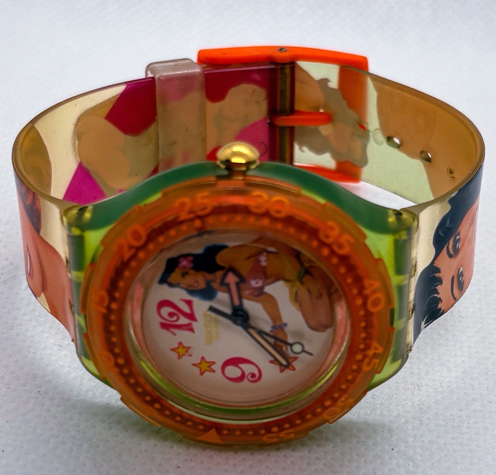 Vintage 1994 Swatch Scuba 200 Beach Virgin SDG104 Hula Tropical Watch Working