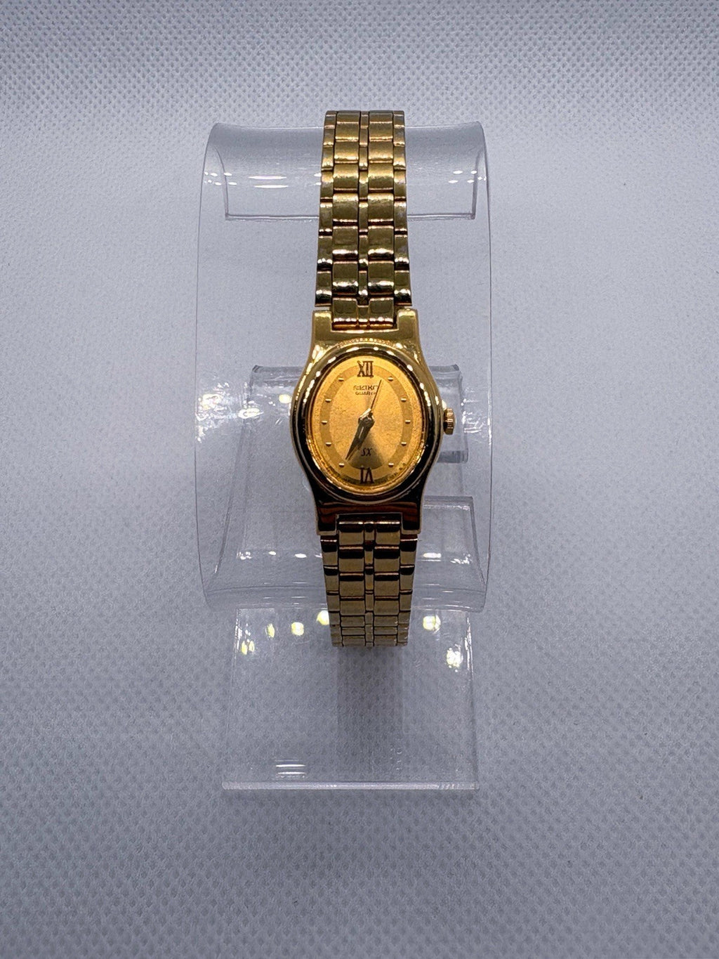 Vintage 1994 Seiko SX V401-5101 Gold Plated Ladies Quartz Watch 17mm RUNNING
