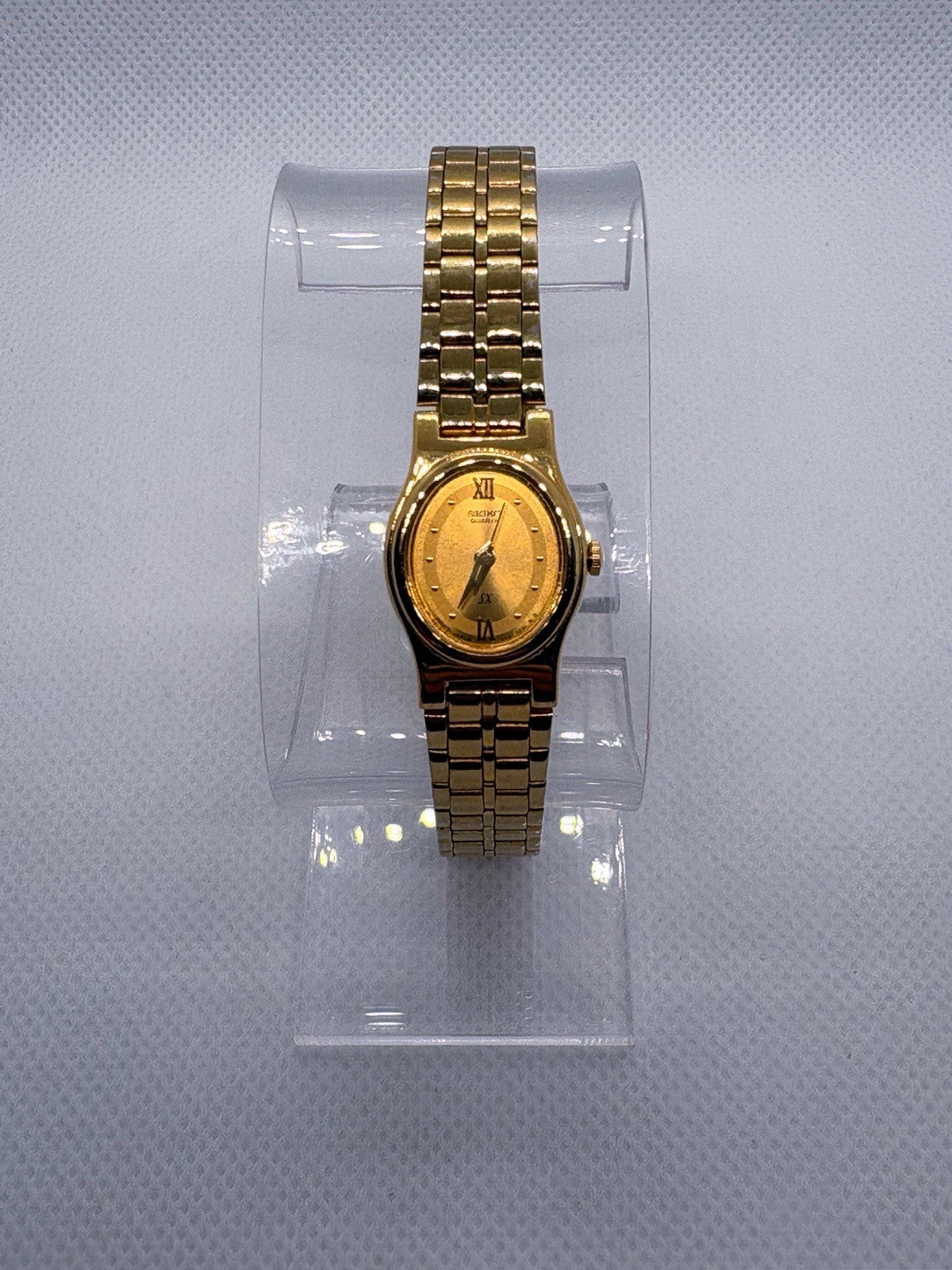 Vintage 1994 Seiko SX V401-5101 Gold Plated Ladies Quartz Watch 17mm RUNNING
