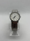 Women’s Silver Quantum Quartz Wristwatch With Metal Stretchy Band. New Battery