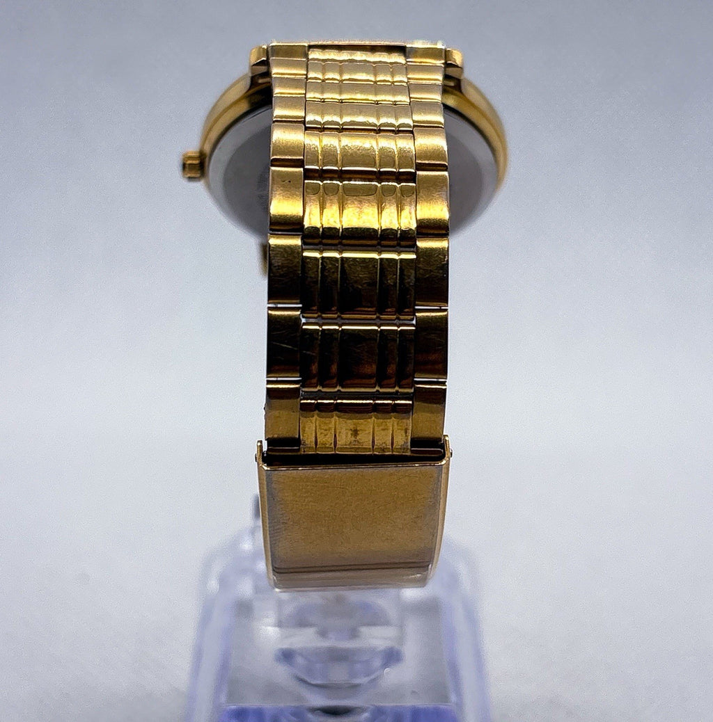 Vintage 1990s Mathey-Tissot MT1313SM Ladies Watch Gold Tone Day Date 36mm Quartz