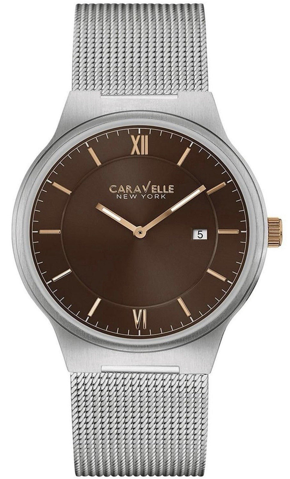 Caravelle New York by Bulova Men's 45B138 Analog Display Quartz Silver Watch
