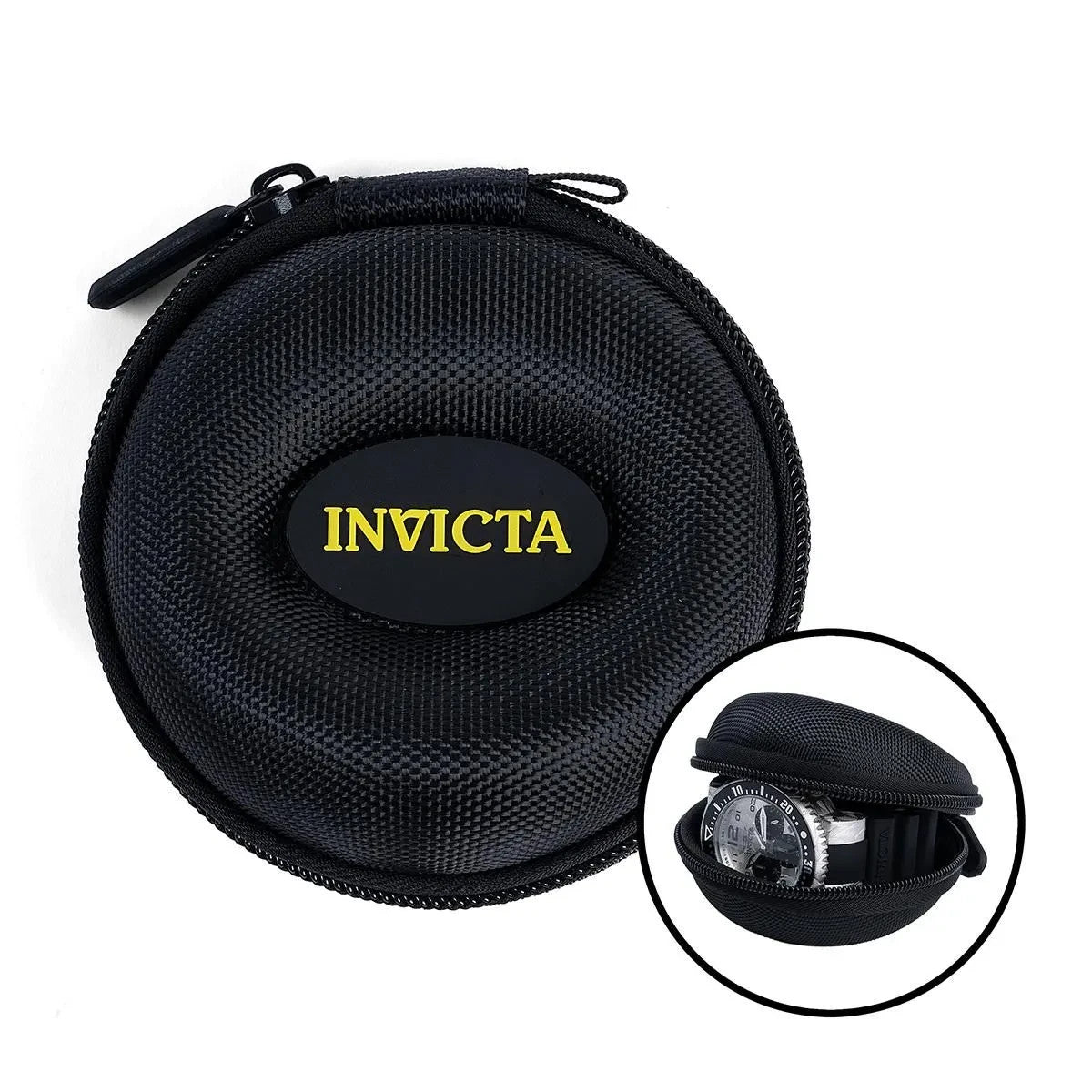 Invicta Single Watch Travel Case w/ Zipper Multiple Colors Gray/Black/Pink/Green
