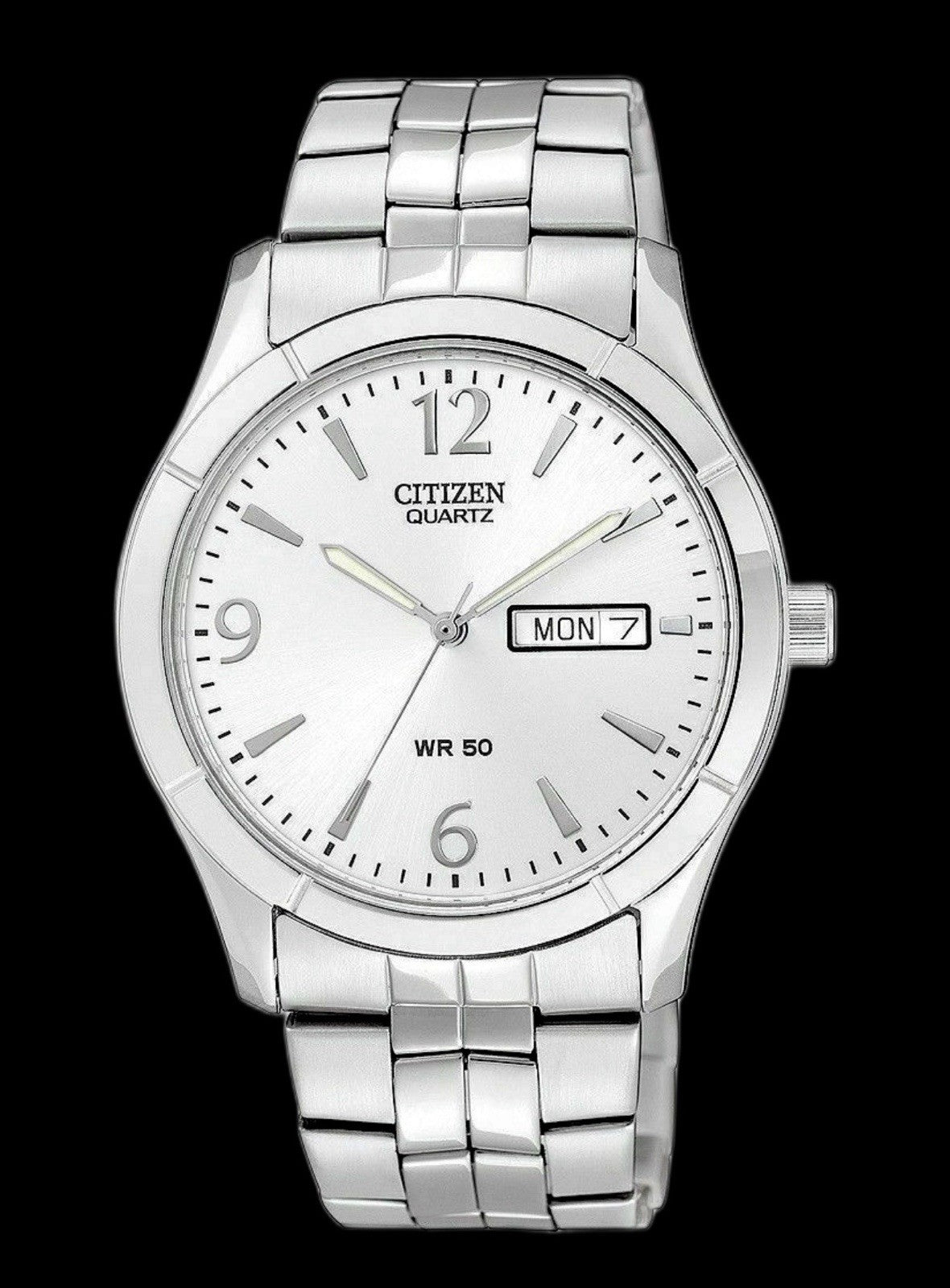 NEW Citizen Classic Silver Dial Stainless Steel Quartz BK3830-51A Men's Watch