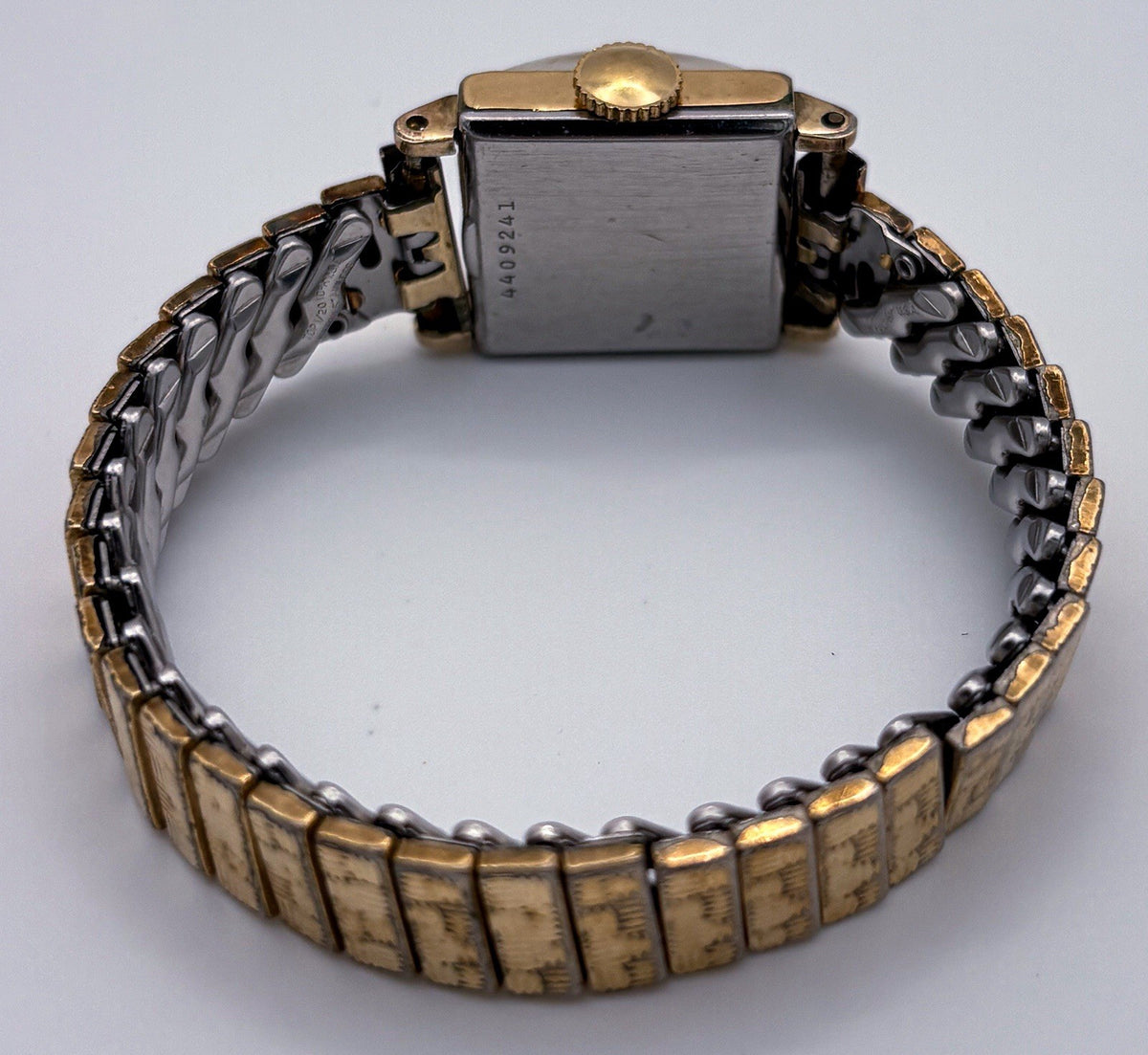 Vintage 1944 Bulova 7AM Mechanical Ladies Square Watch 10K RGP Expansion Band