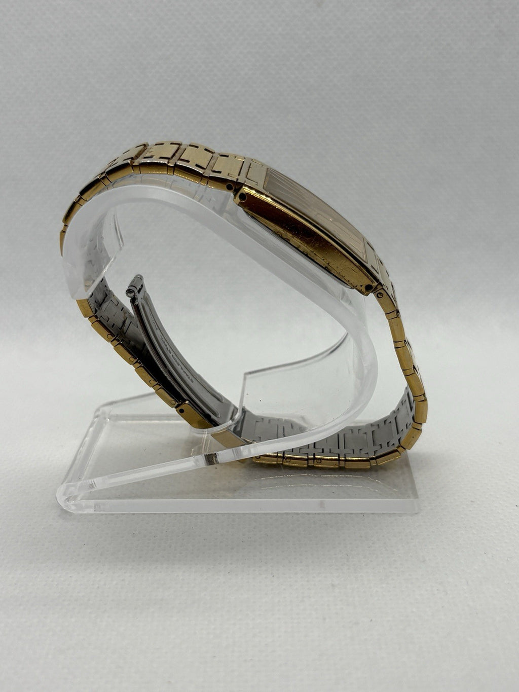 Deauville Diamond Gold Tone Analog Women's Tank Watch With New Battery 20/2092Y