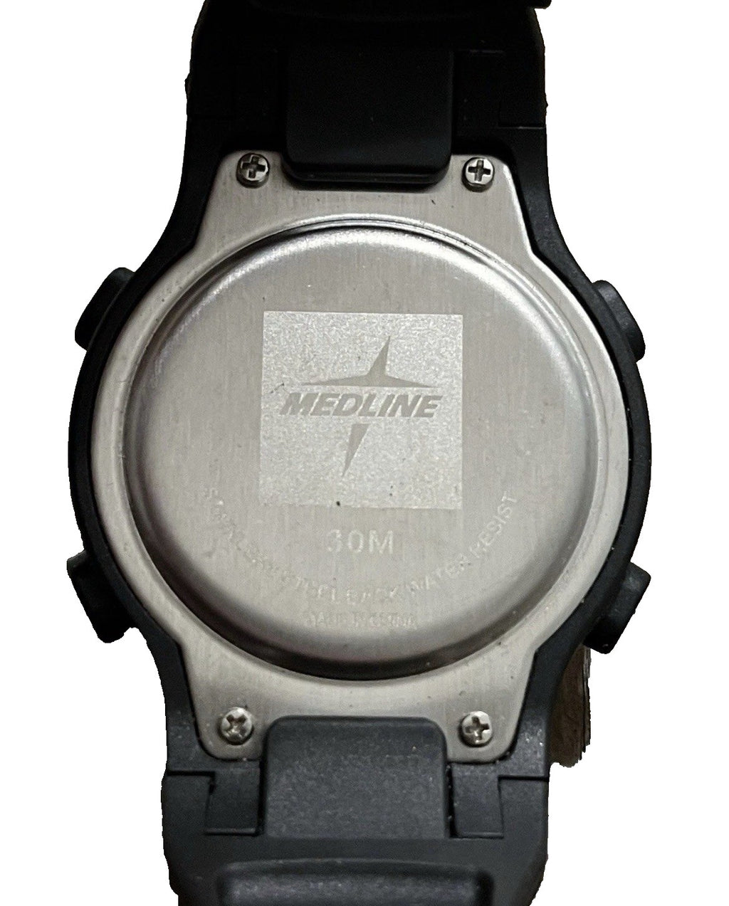 Medline Heart Rate Monitor Watch Pedometer K2 Black Digital New Battery 41mm