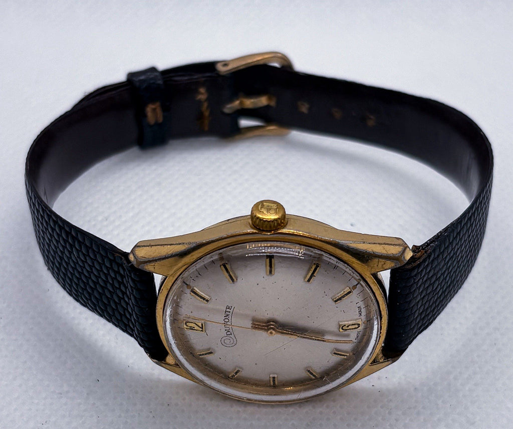Vintage 1960s Dufonte by Lucien Piccard Swiss Manual Wind Men's Dress Watch