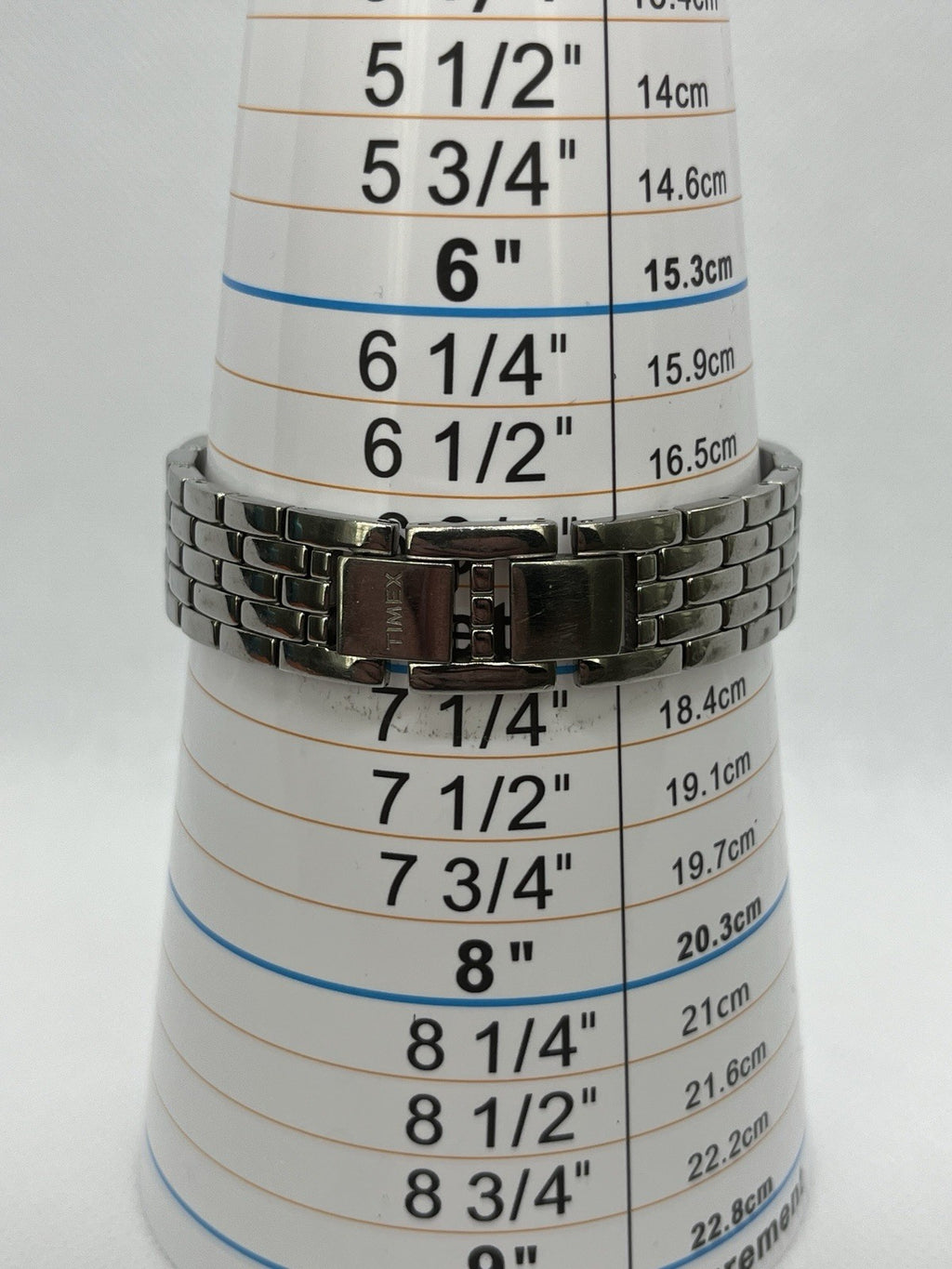 Timex Women T2N046 Fashion Silver Tone Rectangular Quartz Analog 21mm Watch 7"