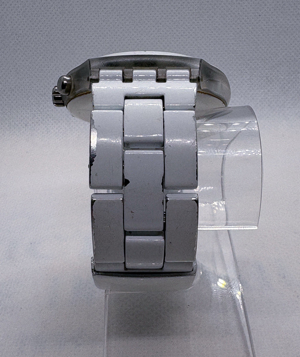 Swatch Irony Diaphane Full-Blooded Chronograph Watch Men 43mm White Dial Working