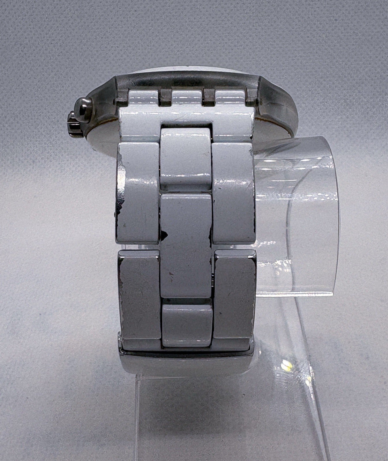 Swatch Irony Diaphane Full-Blooded Chronograph Watch Men 43mm White Dial Working