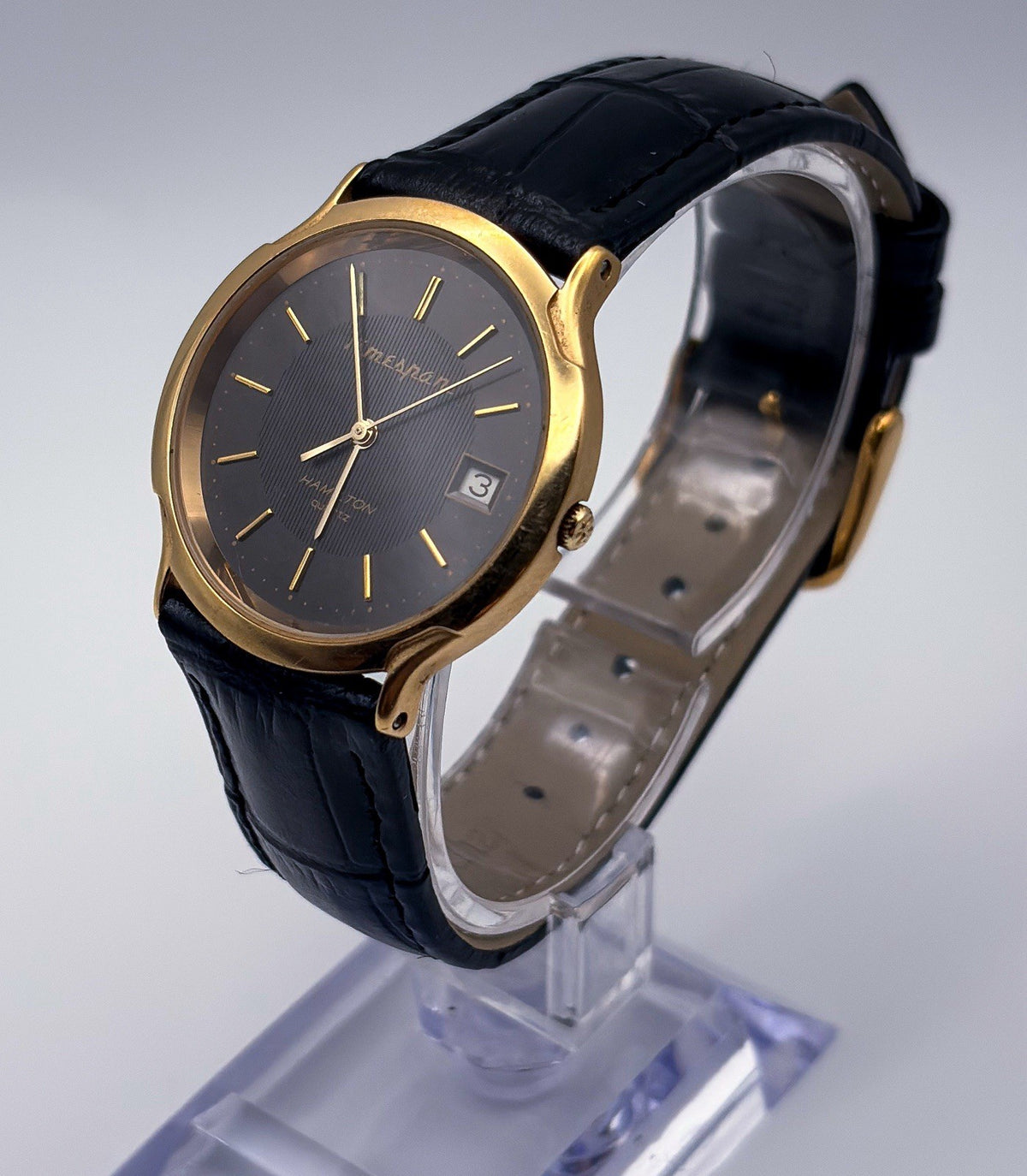 Vintage Hamilton Timespan Quartz Gold Plated Mens Date Watch 8288 New Battery