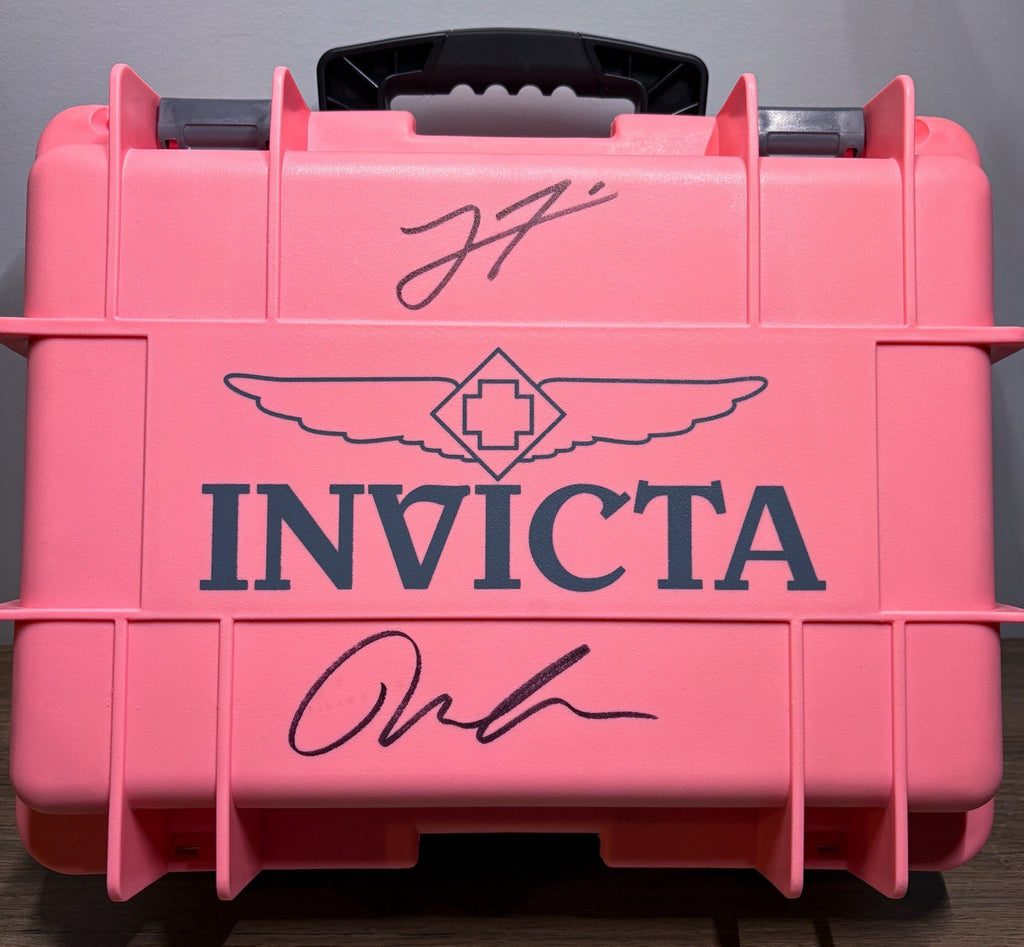 Invicta Racing Miami 8 Watch Bundle - Pink Case Signed by F2 Drivers 43mm LE 220