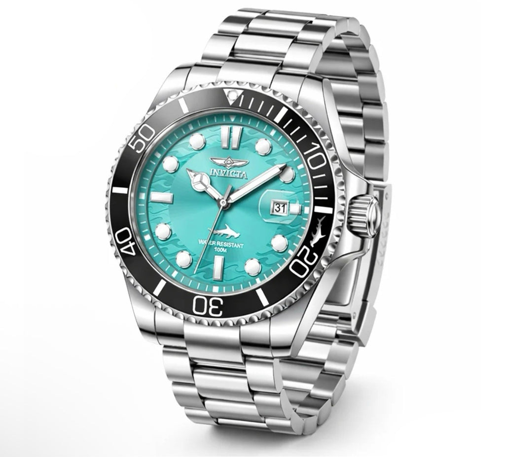 Invicta Pro Diver Hammerhead Men’s Watch SS Case And Band 43mm Teal Dial 50941