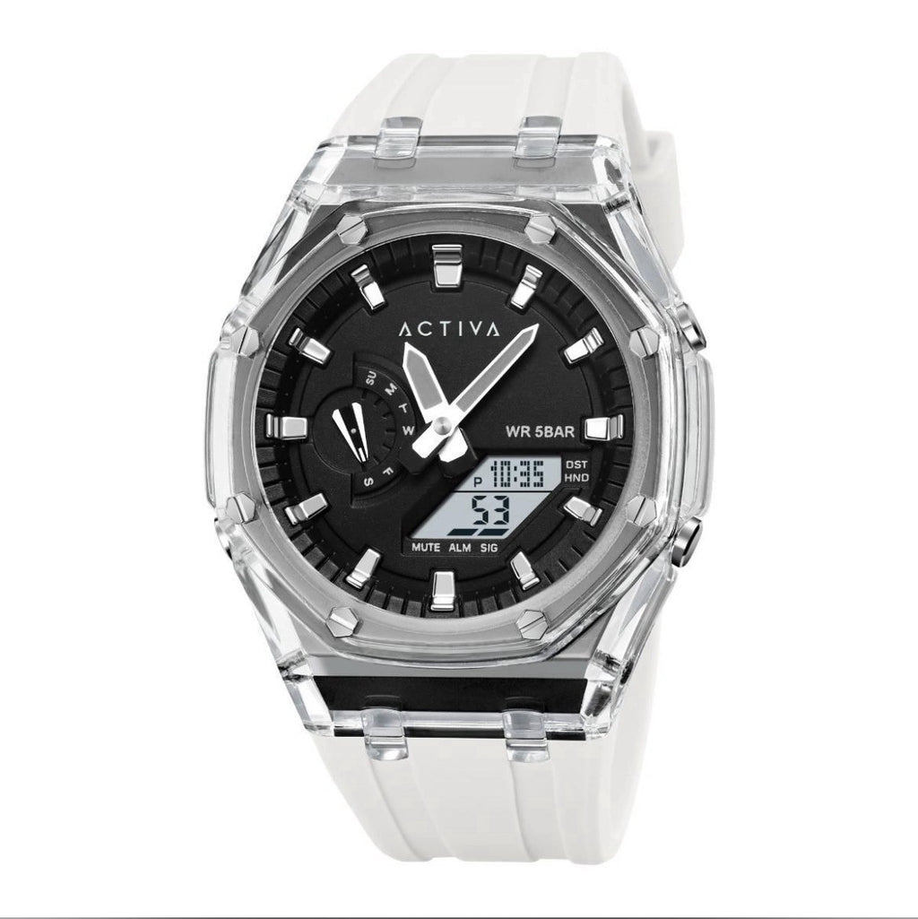 Activa X Invicta Men's Digital Watch - 44.2mm, White (ACW2100-004)