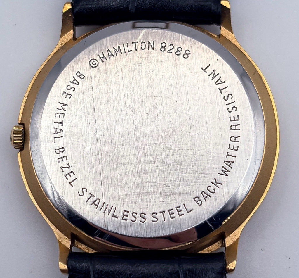 Vintage Hamilton Timespan Quartz Gold Plated Mens Date Watch 8288 New Battery