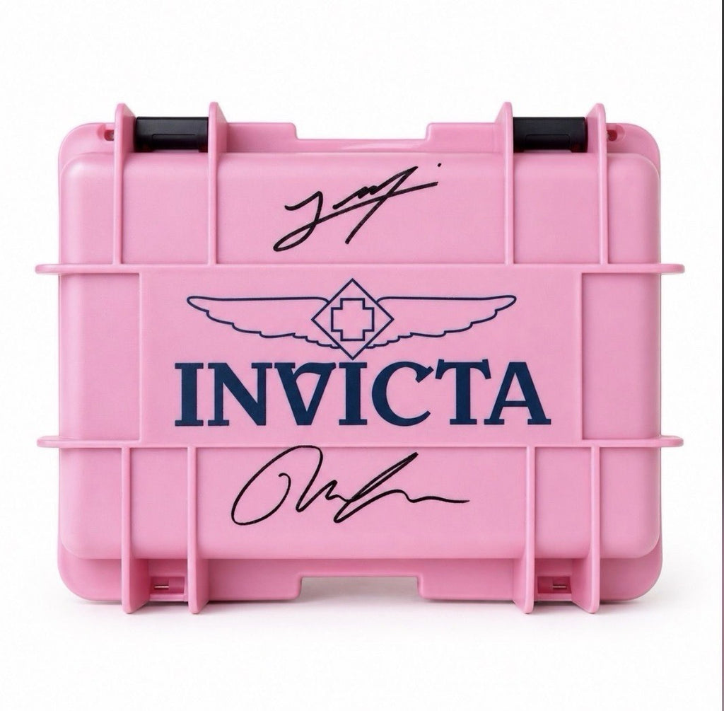 Invicta Racing Miami 8 Watch Bundle - Pink Case Signed by F2 Drivers 43mm LE 220