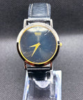 Vintage 1992 Seiko 7N00-8A49 Museum 34mm Black Dial Diamond Accent Quartz Watch