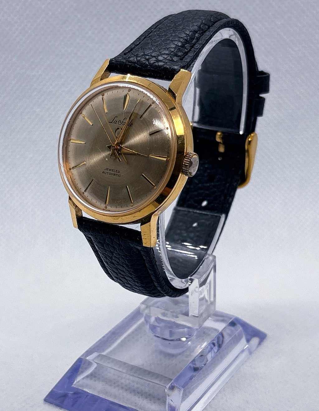 VTG 1960s Westclox LaSalle Automatic Watch 7 Jewels Swiss Movt Cleaned Working
