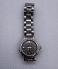 Vintage Seiko V701-2F50 Stainless Steel Silver Patterned Dial Date Quartz Watch