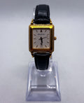 Vintage Bulova Accutron T7 Gold Tone Tank Watch Textured Date Dial Swiss Movt