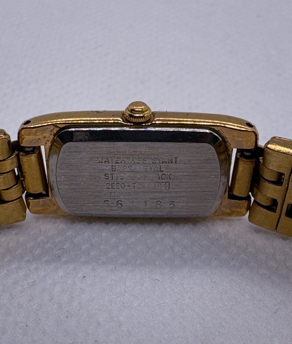 Vintage Seiko 2E20-7279 Gold PlatedMother of Pearl MOP Dial Tank Dress Watch